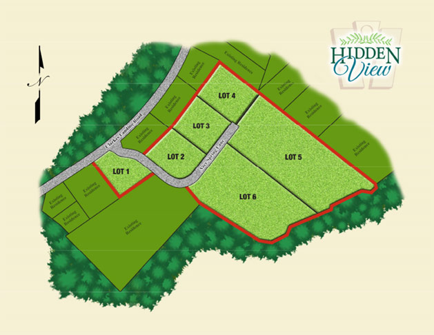 Map of Hidden View Lot, new homes for sale by top home builder