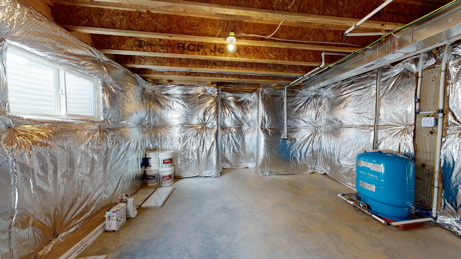 Unfinished Area in Basement